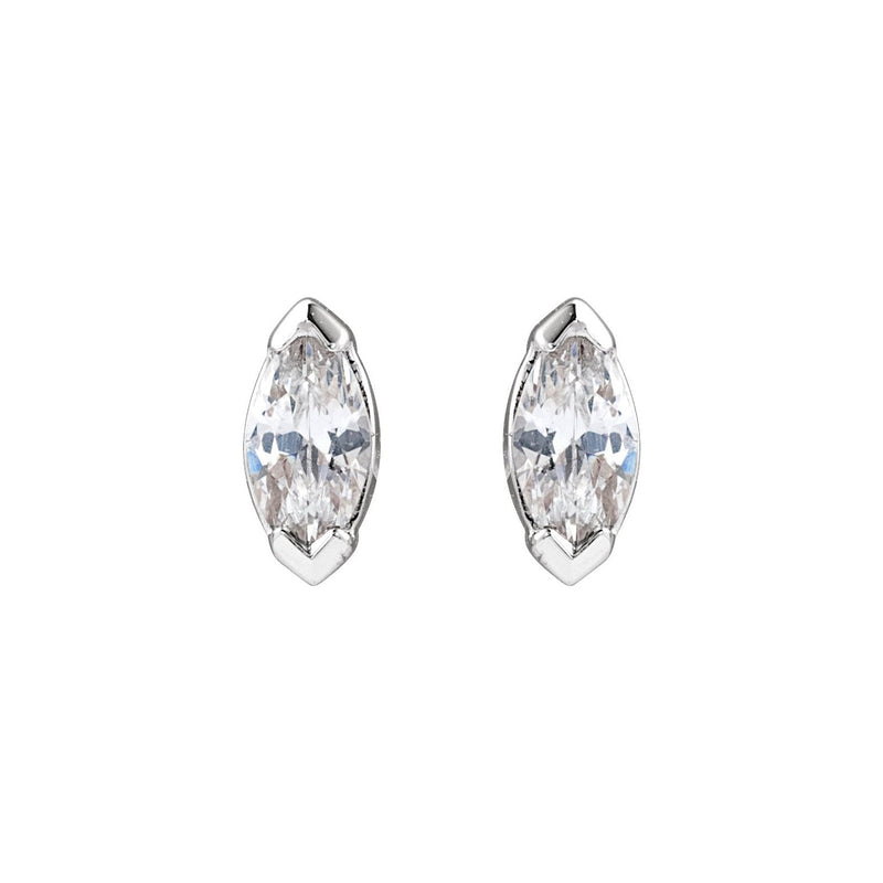 1/2 ct tw Round Lab Grown Diamond Stud Earrings in 14K White Gold... - view 2