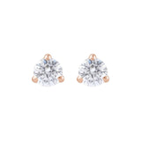 1 ct tw Round Lab Grown Diamond Stud Earrings in 14K White Gold... - view 2