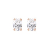 1 ct tw Round Lab Grown Diamond Stud Earrings in 14K White Gold... - view 2