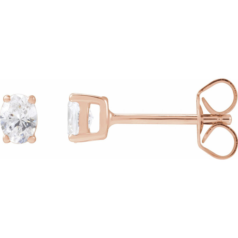 1 ct tw Round Lab Grown Diamond Stud Earrings in 14K White Gold...
