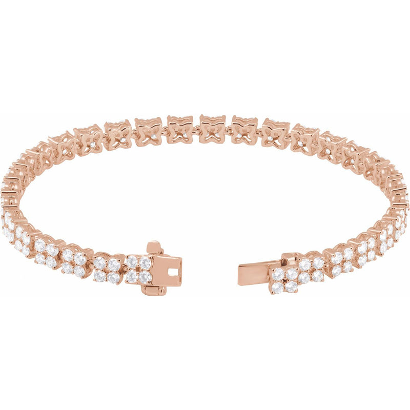 7" Lab Grown Diamond Line Bracelet in 14K White Gold (5 1/3 ct tw... - view 3
