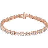 7" Lab Grown Diamond Line Bracelet in 14K White Gold (5 1/3 ct tw...