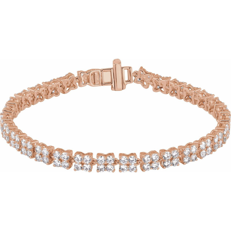 7" Lab Grown Diamond Line Bracelet in 14K White Gold (5 1/3 ct tw...