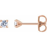 1 ct tw Round Lab Grown Diamond Stud Earrings in 14K White Gold...
