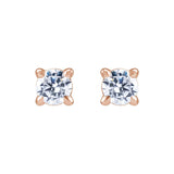 1 ct tw Round Lab Grown Diamond Stud Earrings in 14K White Gold... - view 2