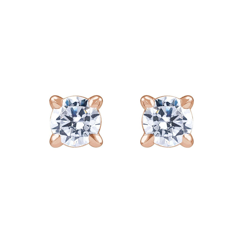 1 ct tw Round Lab Grown Diamond Stud Earrings in 14K White Gold... - view 2