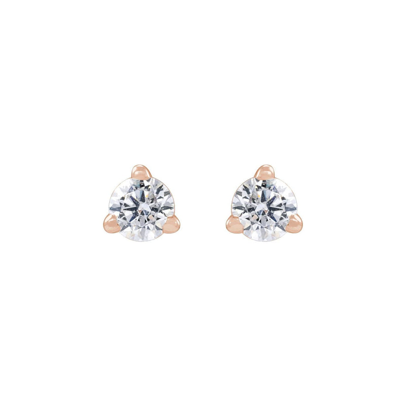 1 ct tw Round Lab Grown Diamond Stud Earrings in 14K White Gold... - view 2