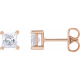 1 ct tw Round Lab Grown Diamond Stud Earrings in 14K White Gold...