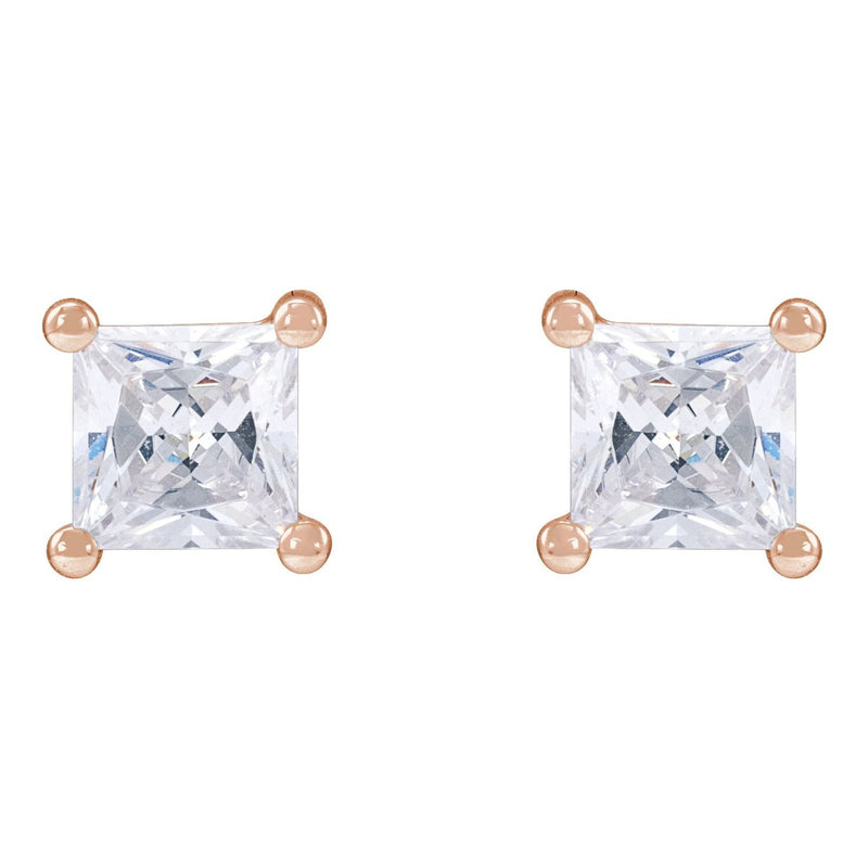 1 ct tw Round Lab Grown Diamond Stud Earrings in 14K White Gold... - view 2