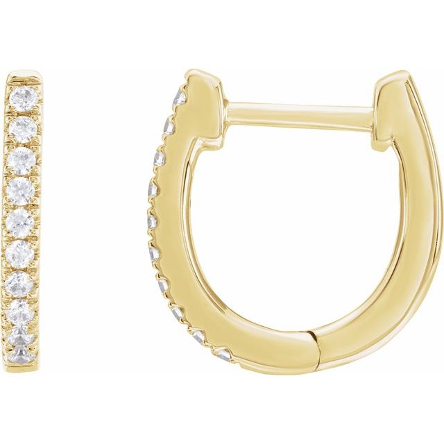 The Zuben — Round Accented Hoop Earrings - Yellow