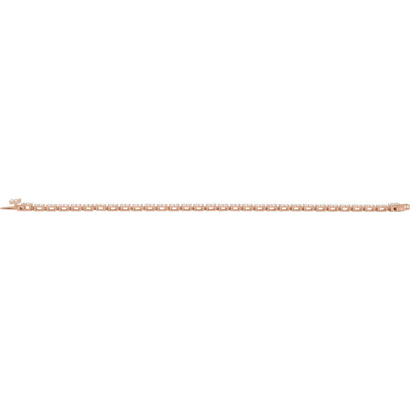 7" Lab Grown Diamond Line Bracelet in 14K White Gold (5 1/3 ct tw... - view 4
