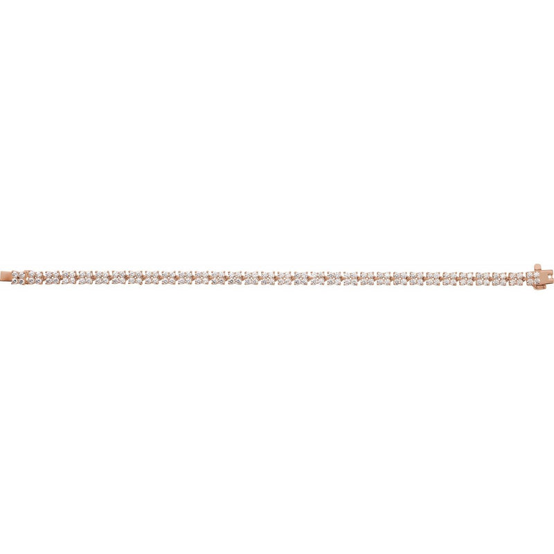 7" Lab Grown Diamond Line Bracelet in 14K White Gold (5 1/3 ct tw... - view 2