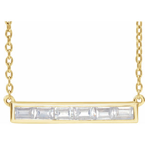 3/8 ct tw Solitaire Lab Grown Diamond Necklace in 14K White Gold ...