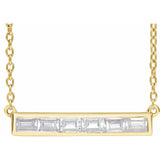3/8 ct tw Solitaire Lab Grown Diamond Necklace in 14K White Gold ...