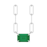 Solitaire Lab Grown Diamond Necklace in 14K White Gold (18")...