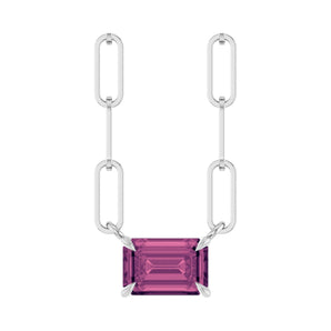 Solitaire Lab Grown Diamond Necklace in 14K White Gold (18")...