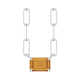 Solitaire Lab Grown Diamond Necklace in 14K White Gold (18")...