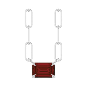 Solitaire Lab Grown Diamond Necklace in 14K White Gold (18")...