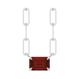 Solitaire Lab Grown Diamond Necklace in 14K White Gold (18")...