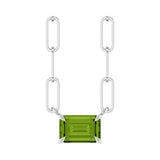 Solitaire Lab Grown Diamond Necklace in 14K White Gold (18")...