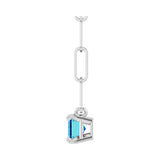 Solitaire Lab Grown Diamond Necklace in 14K White Gold (18")... - view 3