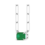 Solitaire Lab Grown Diamond Necklace in 14K White Gold (18")... - view 2