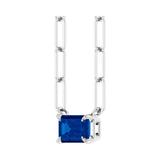 Solitaire Lab Grown Diamond Necklace in 14K White Gold (18")... - view 2