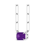 Solitaire Lab Grown Diamond Necklace in 14K White Gold (18")... - view 2