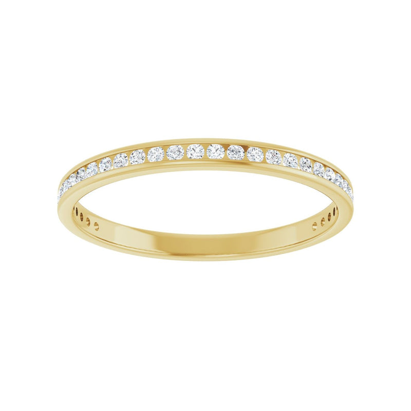 1 ct tw Channel-Set Lab Grown Anniversary Band in 14K White Gold... - view 3