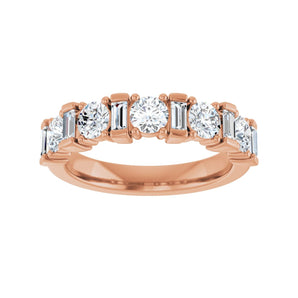 1 1/8 ct tw Diamond Lab Grown Anniversary Band in 14K White Gold... - view 3