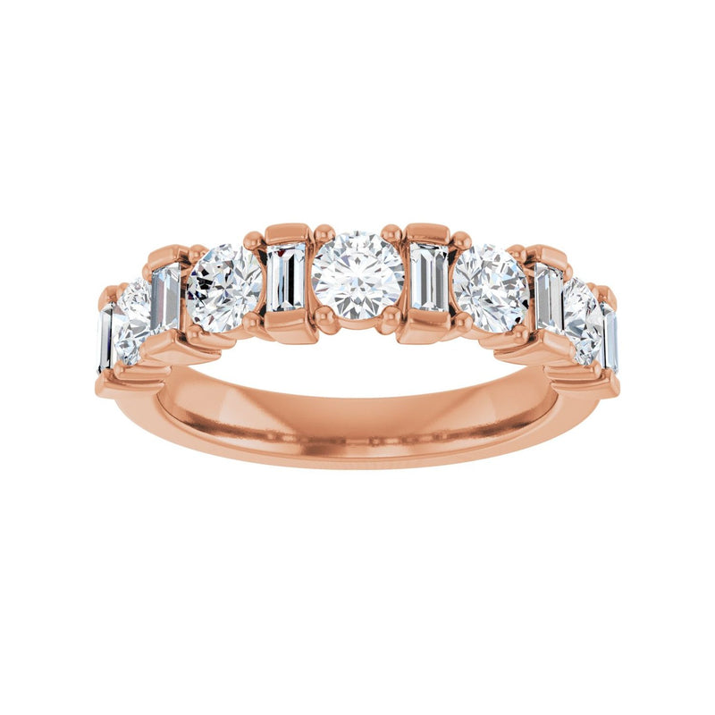 1 1/8 ct tw Diamond Lab Grown Anniversary Band in 14K White Gold... - view 3