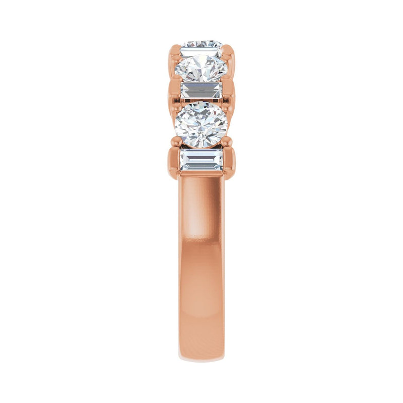 1 1/8 ct tw Diamond Lab Grown Anniversary Band in 14K White Gold... - view 4