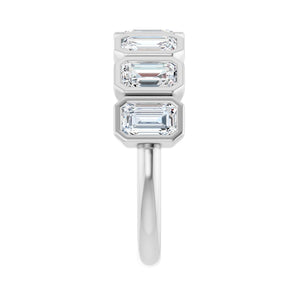 2 1/2 ct tw Bezel Lab Grown Anniversary Band in 14K White Gold... - view 4