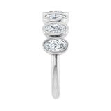 1 1/4 ct tw Bezel Lab Grown Anniversary Band in 14K White Gold... - view 4