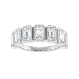 2 1/2 ct tw Bezel Lab Grown Anniversary Band in 14K White Gold... - view 3