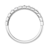 1 ct tw Bezel Lab Grown Anniversary Band in 14K White Gold - view 2