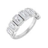 2 1/2 ct tw Bezel Lab Grown Anniversary Band in 14K White Gold...