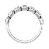 2 1/2 ct tw Bezel Lab Grown Anniversary Band in 14K White Gold... - view 2