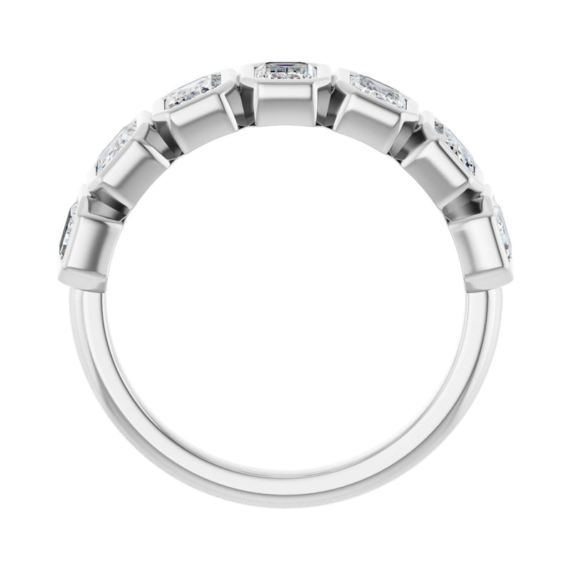 2 1/2 ct tw Bezel Lab Grown Anniversary Band in 14K White Gold... - view 2