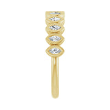 1/2 ct tw Bezel Lab Grown Anniversary Band in 14K White Gold... - view 4