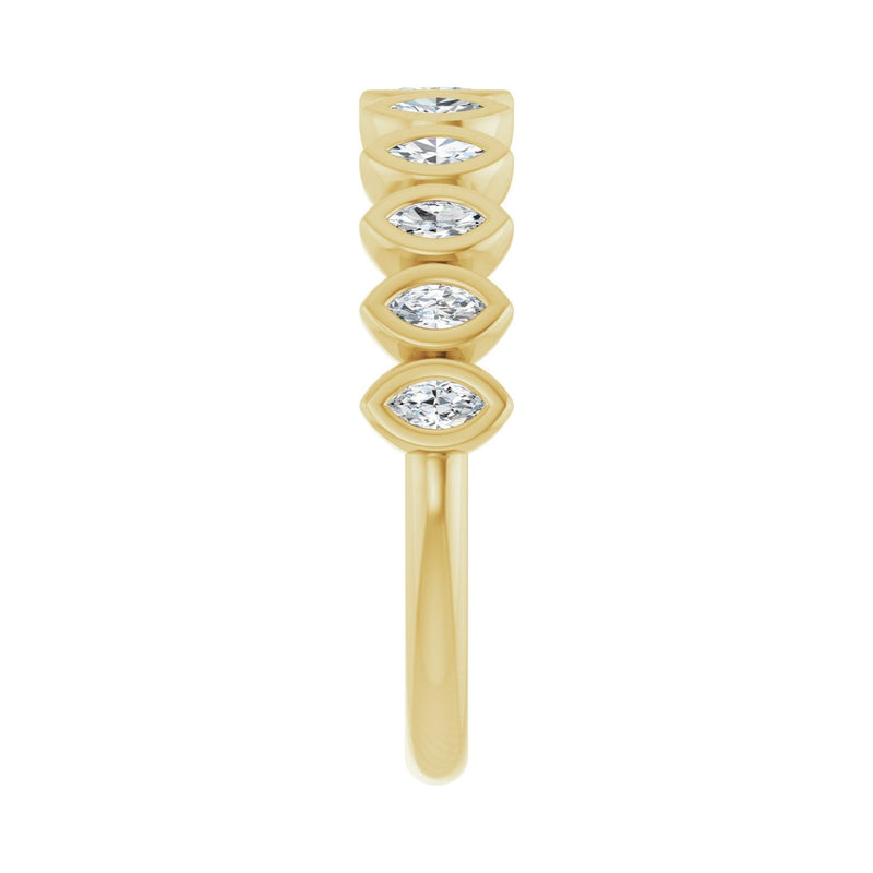 1/2 ct tw Bezel Lab Grown Anniversary Band in 14K White Gold... - view 4