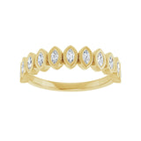 1/2 ct tw Bezel Lab Grown Anniversary Band in 14K White Gold... - view 3