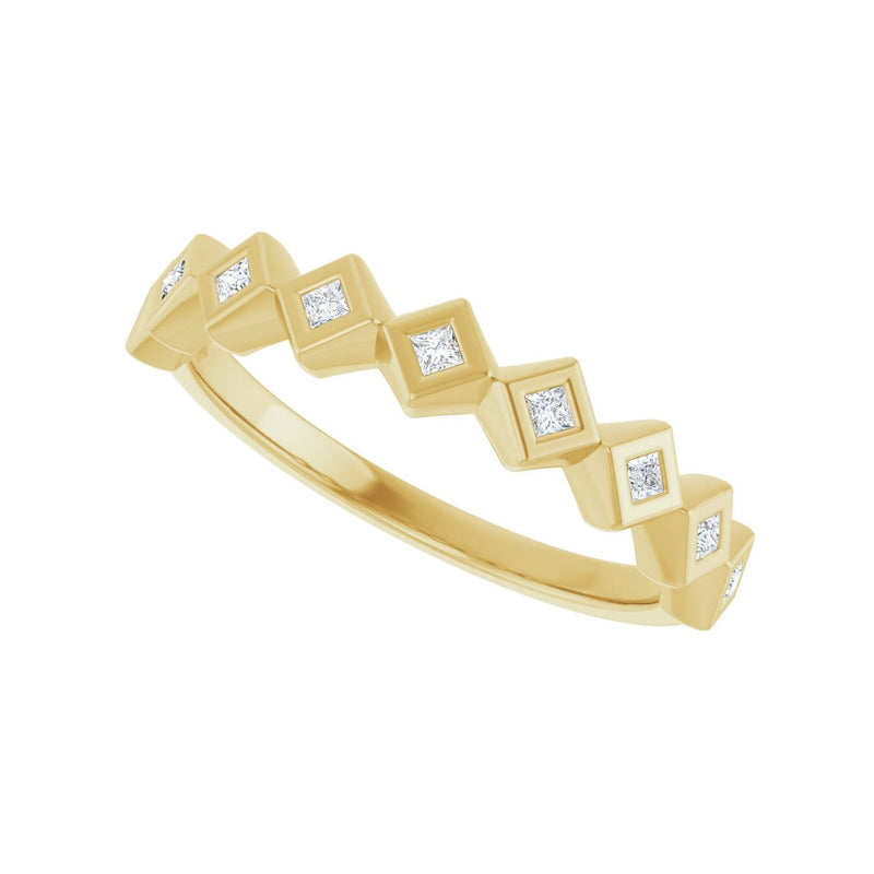 1 ct tw Bezel Lab Grown Anniversary Band in 14K White Gold... - view 5