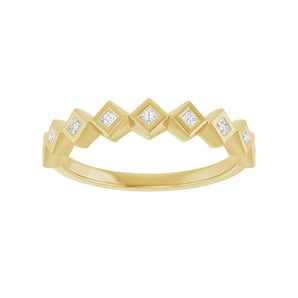 1 ct tw Bezel Lab Grown Anniversary Band in 14K White Gold... - view 3