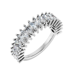 1 1/3 ct tw Diamond Lab Grown Anniversary Band in 14K White Gold...