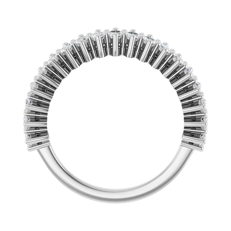 1 1/3 ct tw Diamond Lab Grown Anniversary Band in 14K White Gold... - view 2