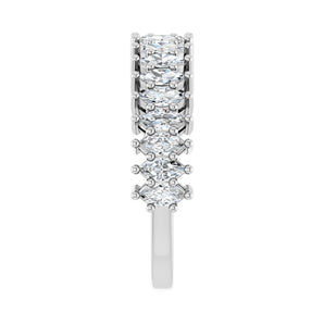 1 1/3 ct tw Diamond Lab Grown Anniversary Band in 14K White Gold... - view 4