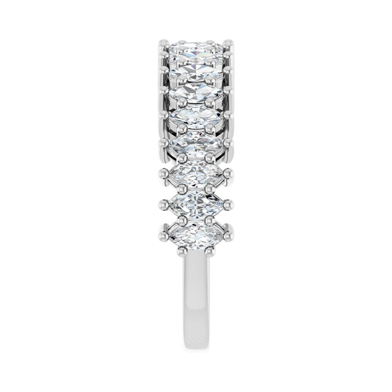 1 1/3 ct tw Diamond Lab Grown Anniversary Band in 14K White Gold... - view 4