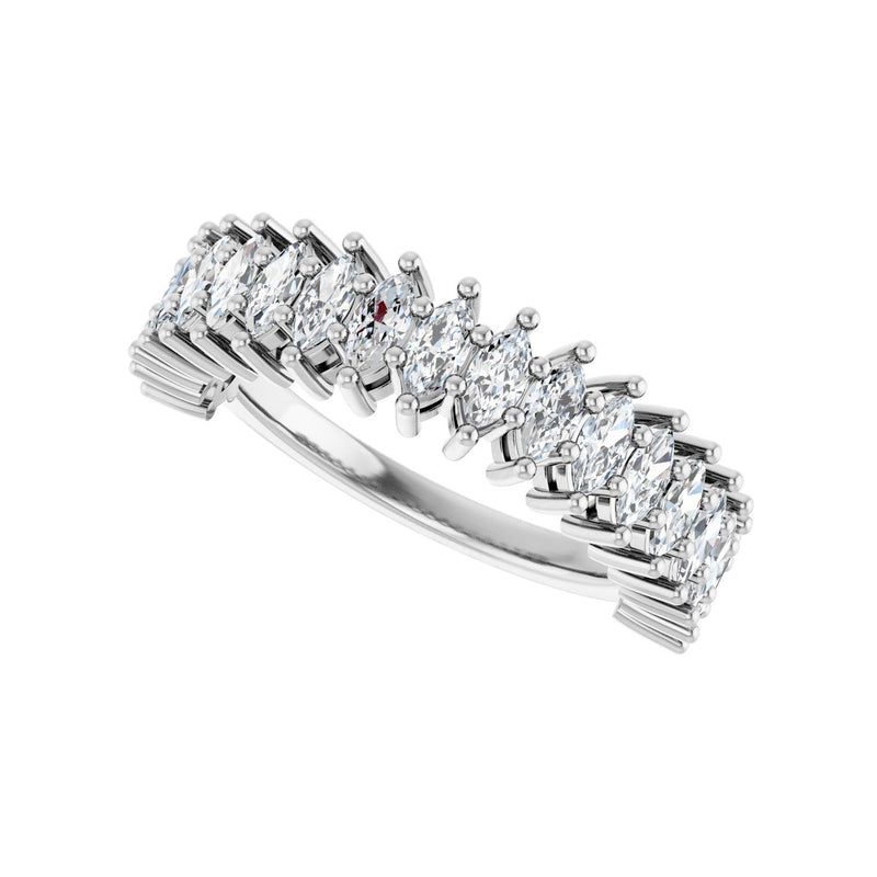 1 1/3 ct tw Diamond Lab Grown Anniversary Band in 14K White Gold... - view 5