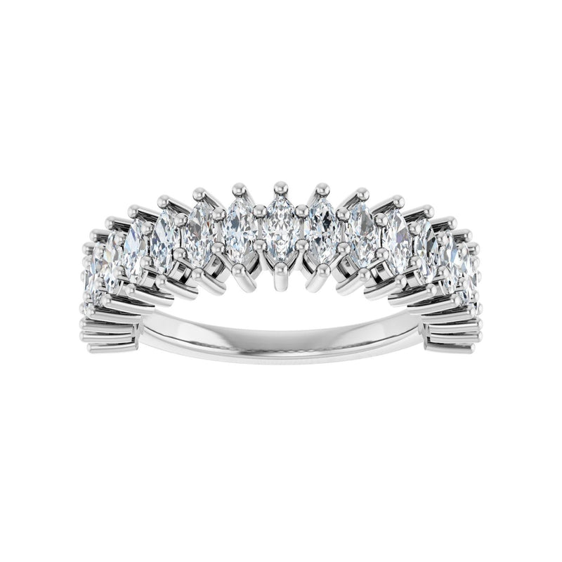 1 1/3 ct tw Diamond Lab Grown Anniversary Band in 14K White Gold... - view 3